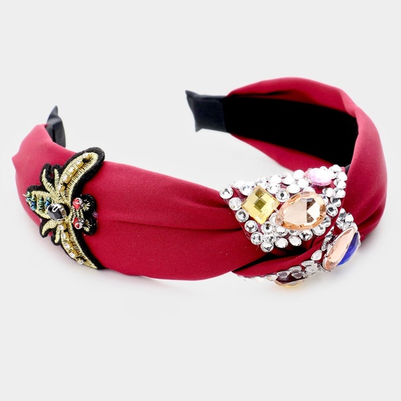 Accessories - Crystal Embellished Honey Bee Knot Head Band